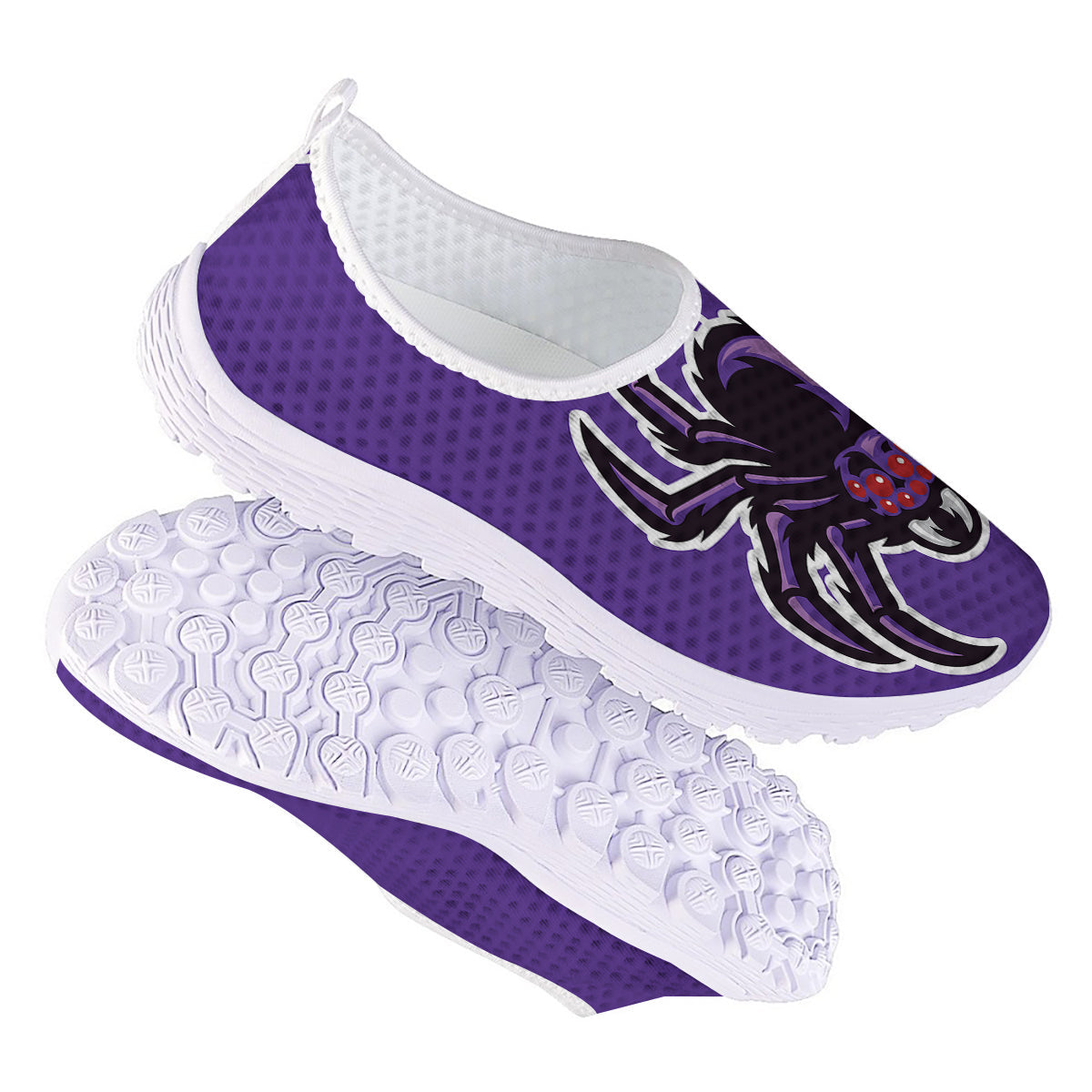 Purple Spider Print Nurse Shoes-grizzshop