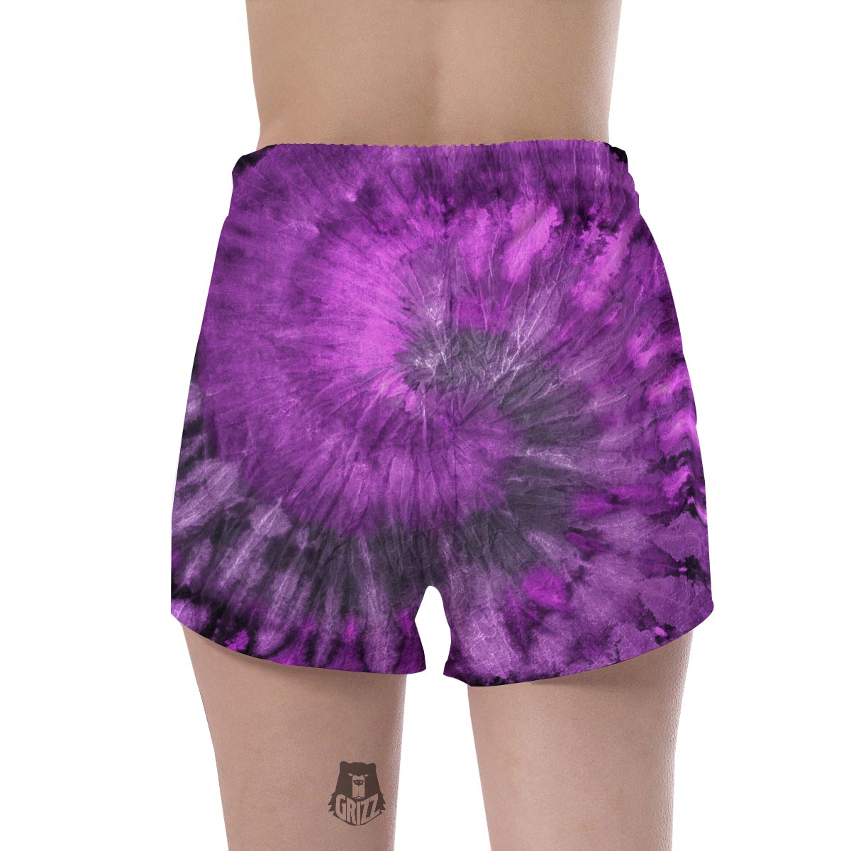 Purple Tie Dye Women's Shorts-grizzshop