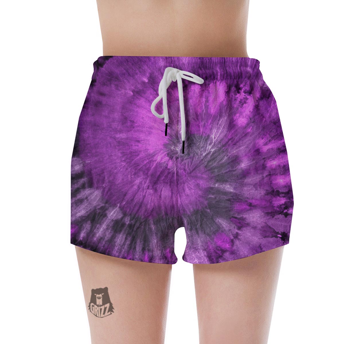 Purple Tie Dye Women's Shorts-grizzshop