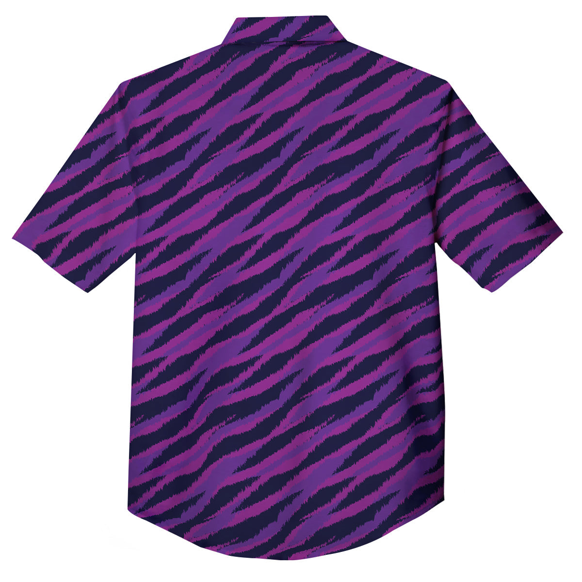 Purple Zebra Print Button Up Shirt-grizzshop
