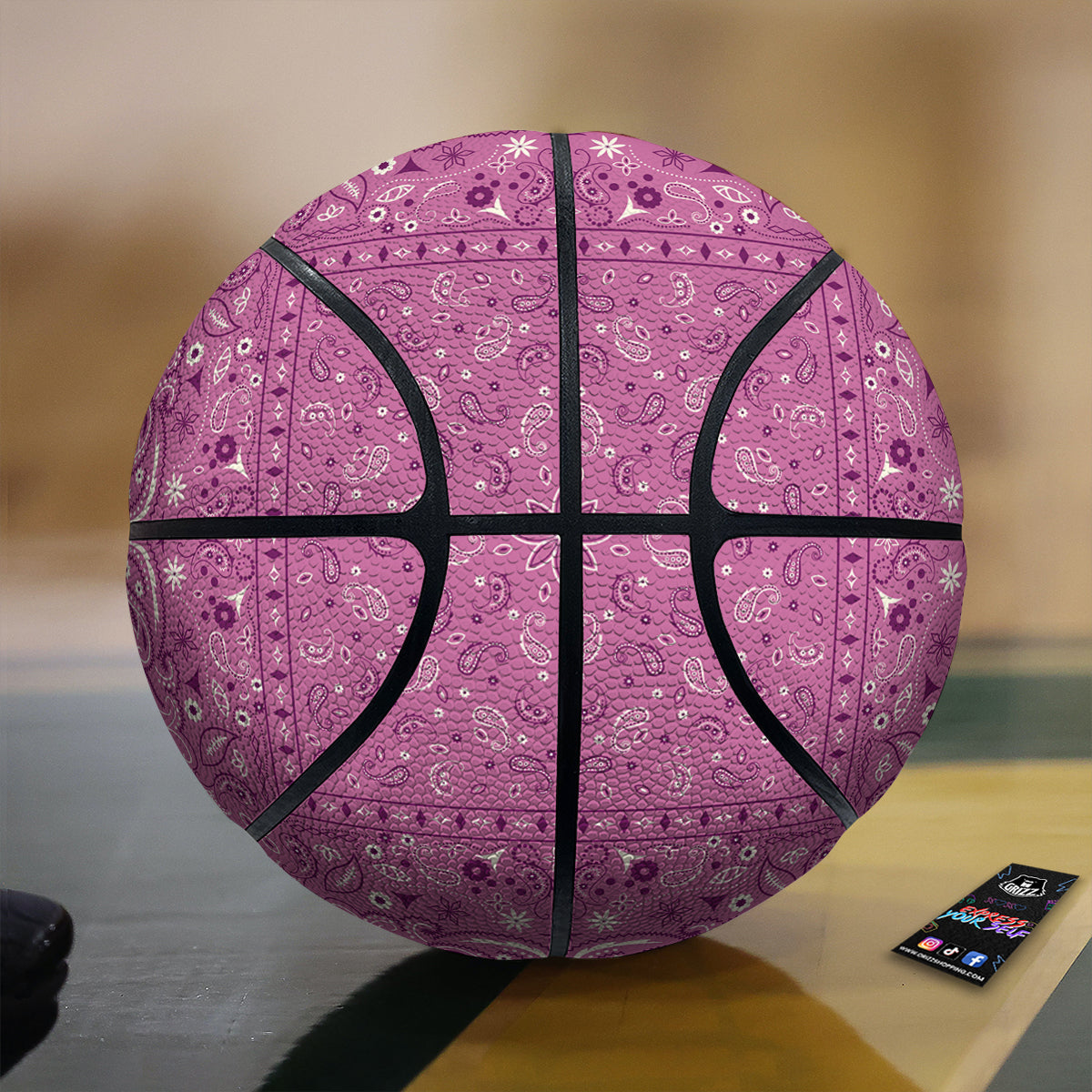 Purple Bandana Print Basketball
