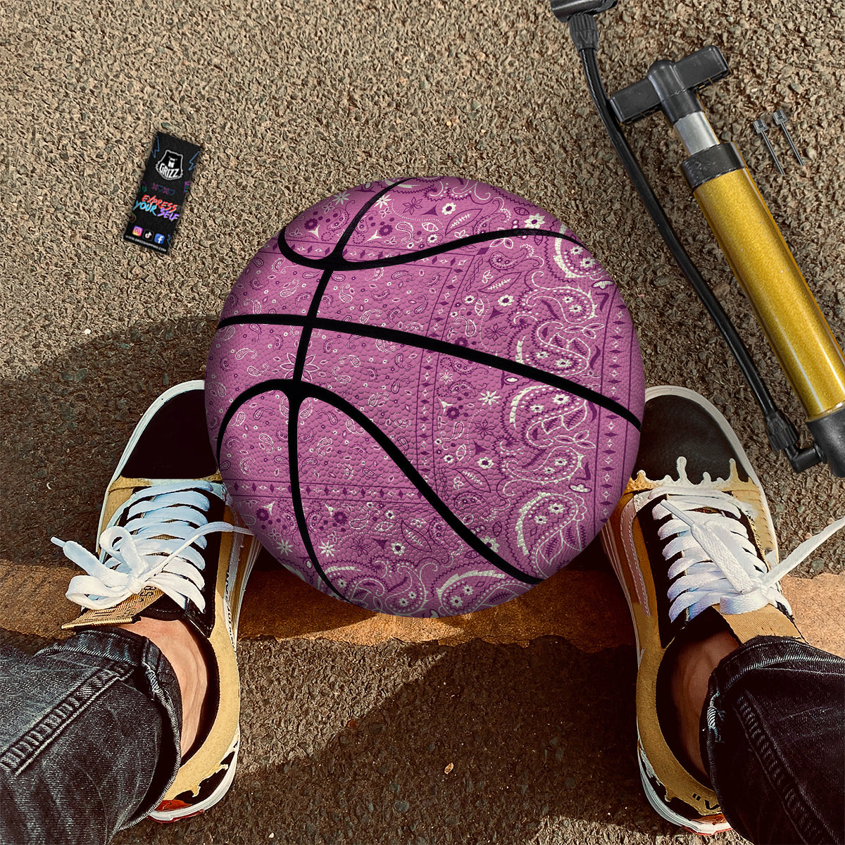 Purple Bandana Print Basketball