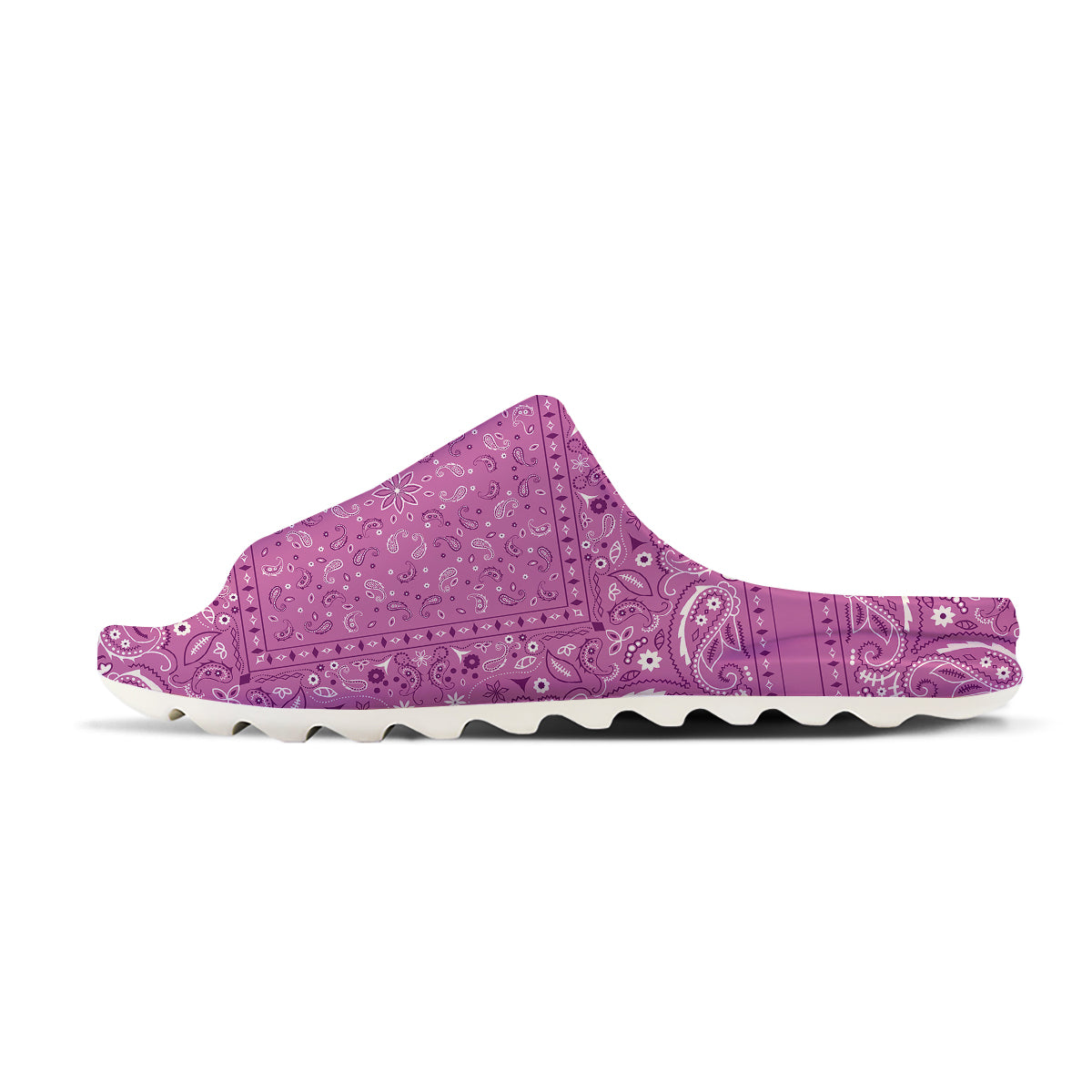 Purple Bandana Print Sandals-grizzshop