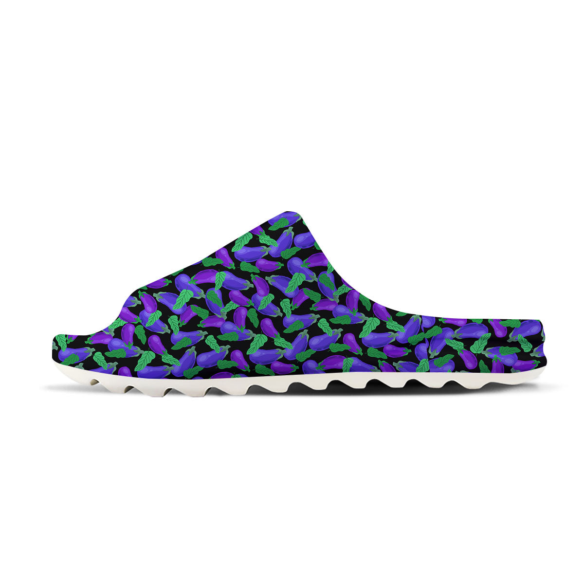 Purple Eggplant Print Pattern Sandals-grizzshop