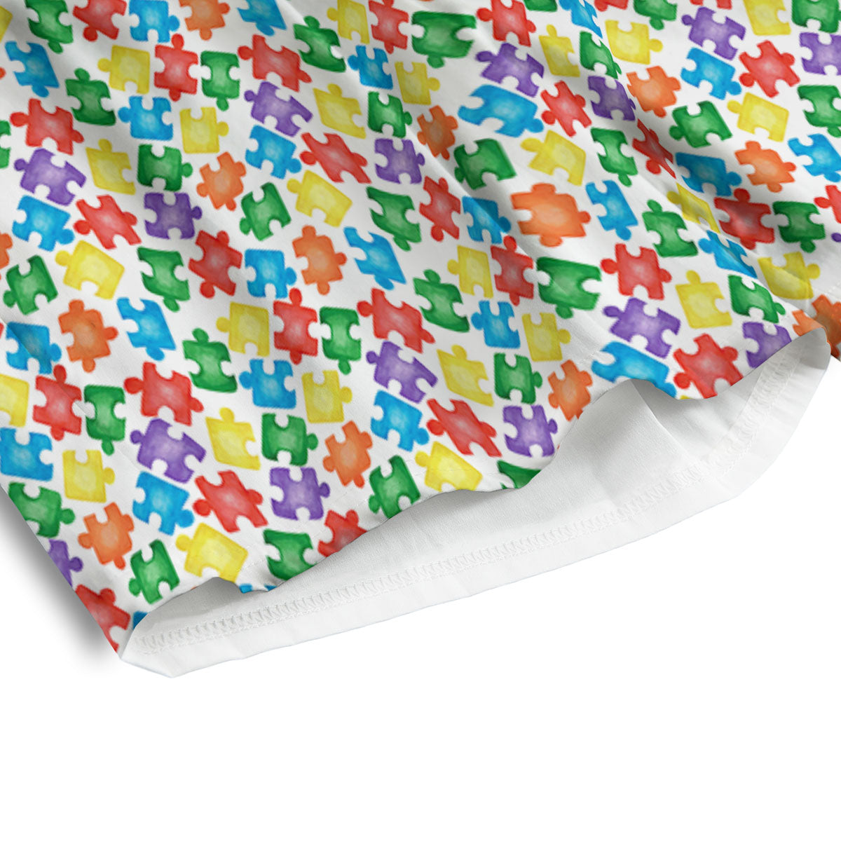 Puzzle Autism Awareness Print Men's Athletic Shorts