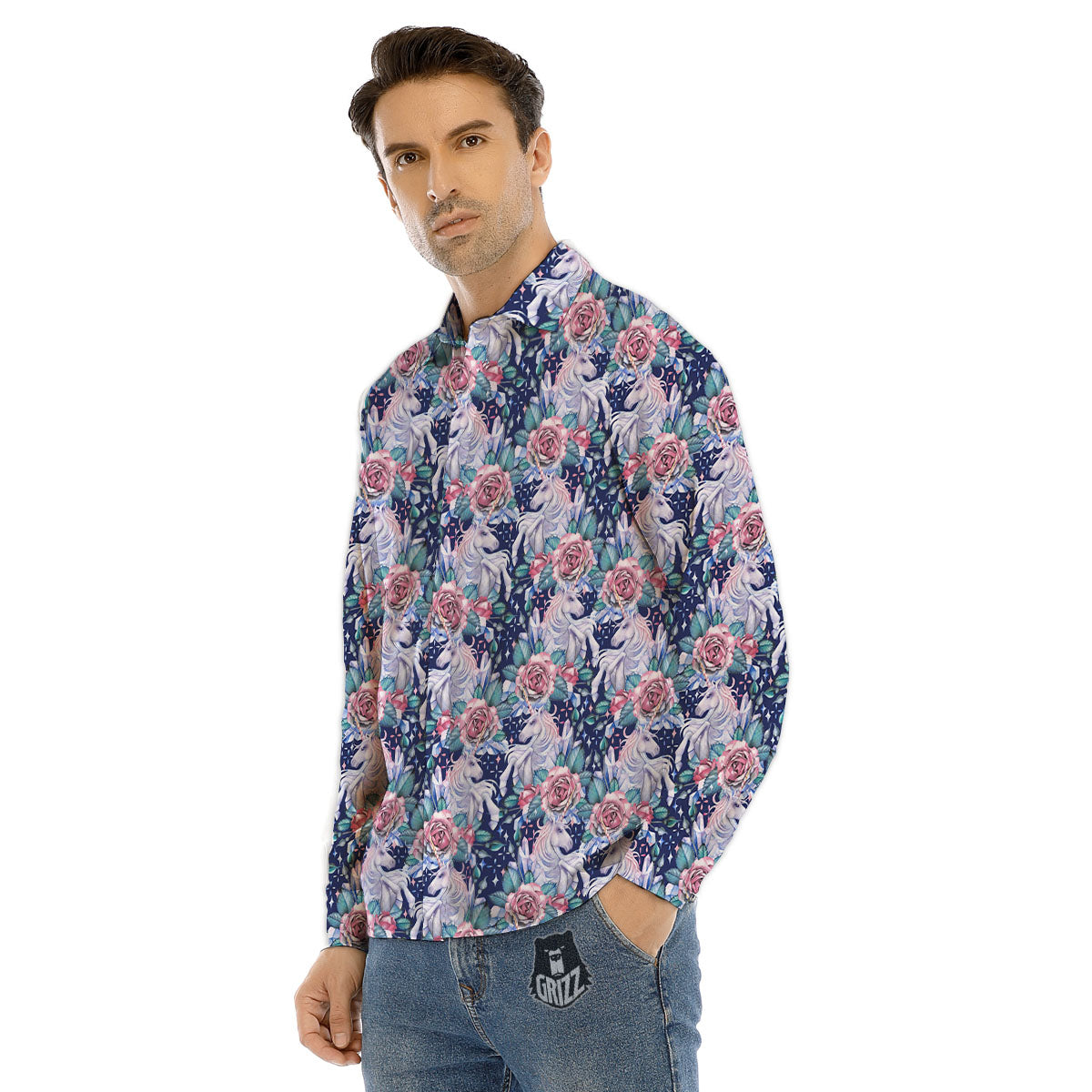 Puzzle Autism Awareness Print Men's Dress Shirts-grizzshop