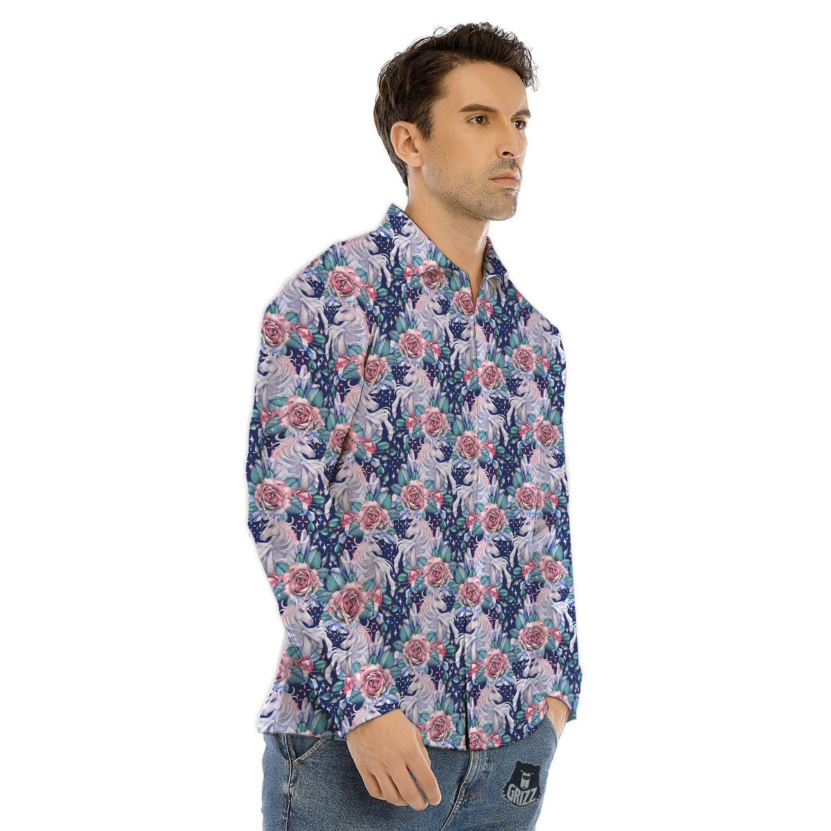 Puzzle Autism Awareness Print Men's Dress Shirts-grizzshop