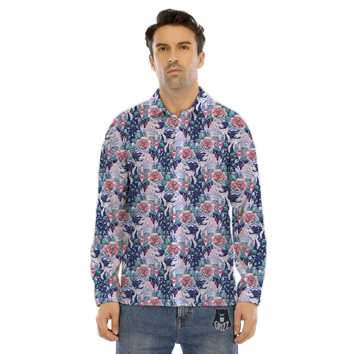 Puzzle Autism Awareness Print Men's Dress Shirts-grizzshop