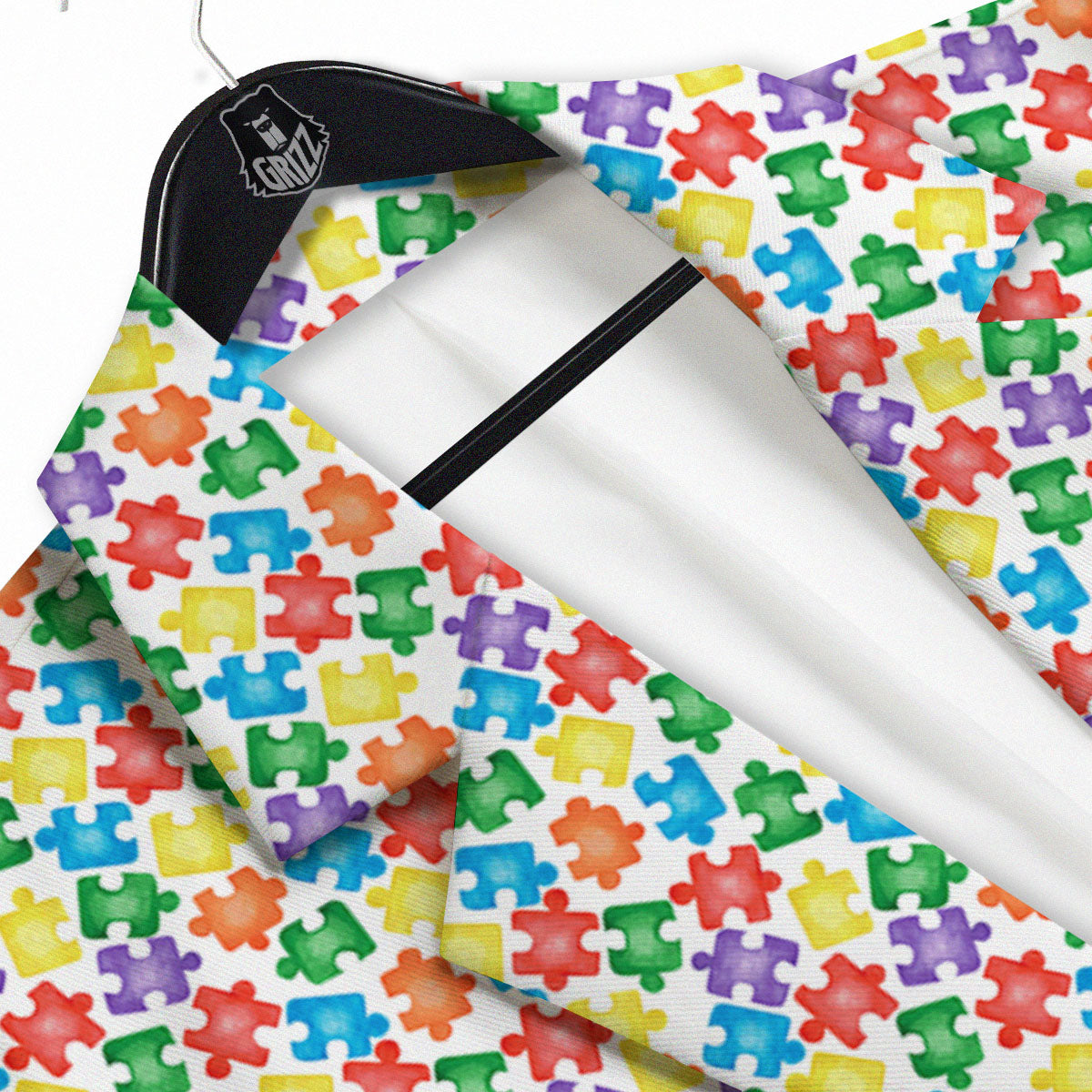 Puzzle Autism Awareness Print Men's Sport Coat-grizzshop