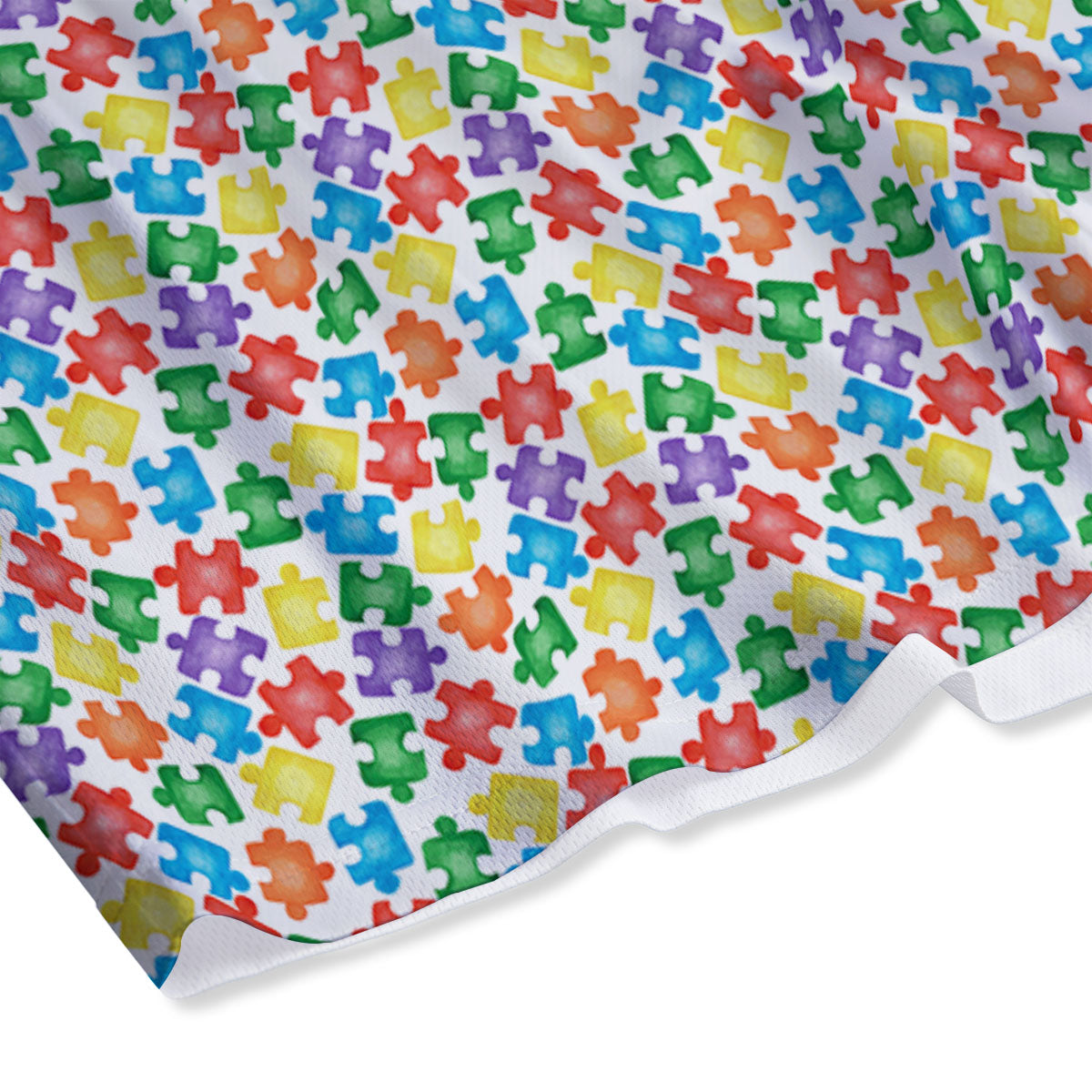 Pug Geometric Print Pattern Mesh Shorts