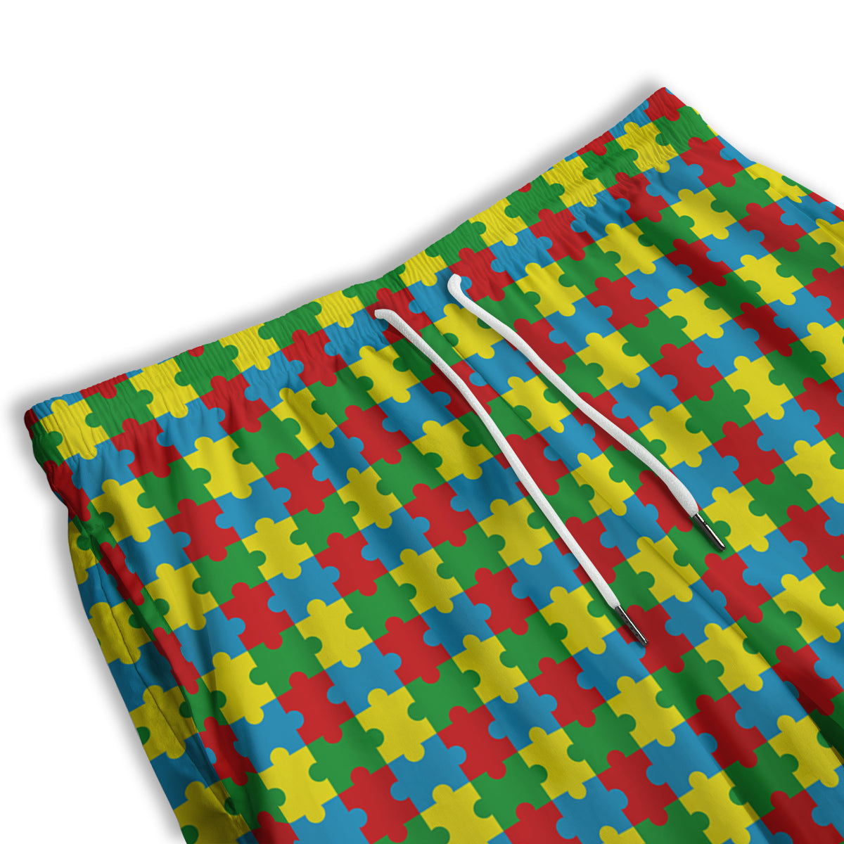 Puzzle Autism Awareness Print Pattern Men's Athletic Shorts