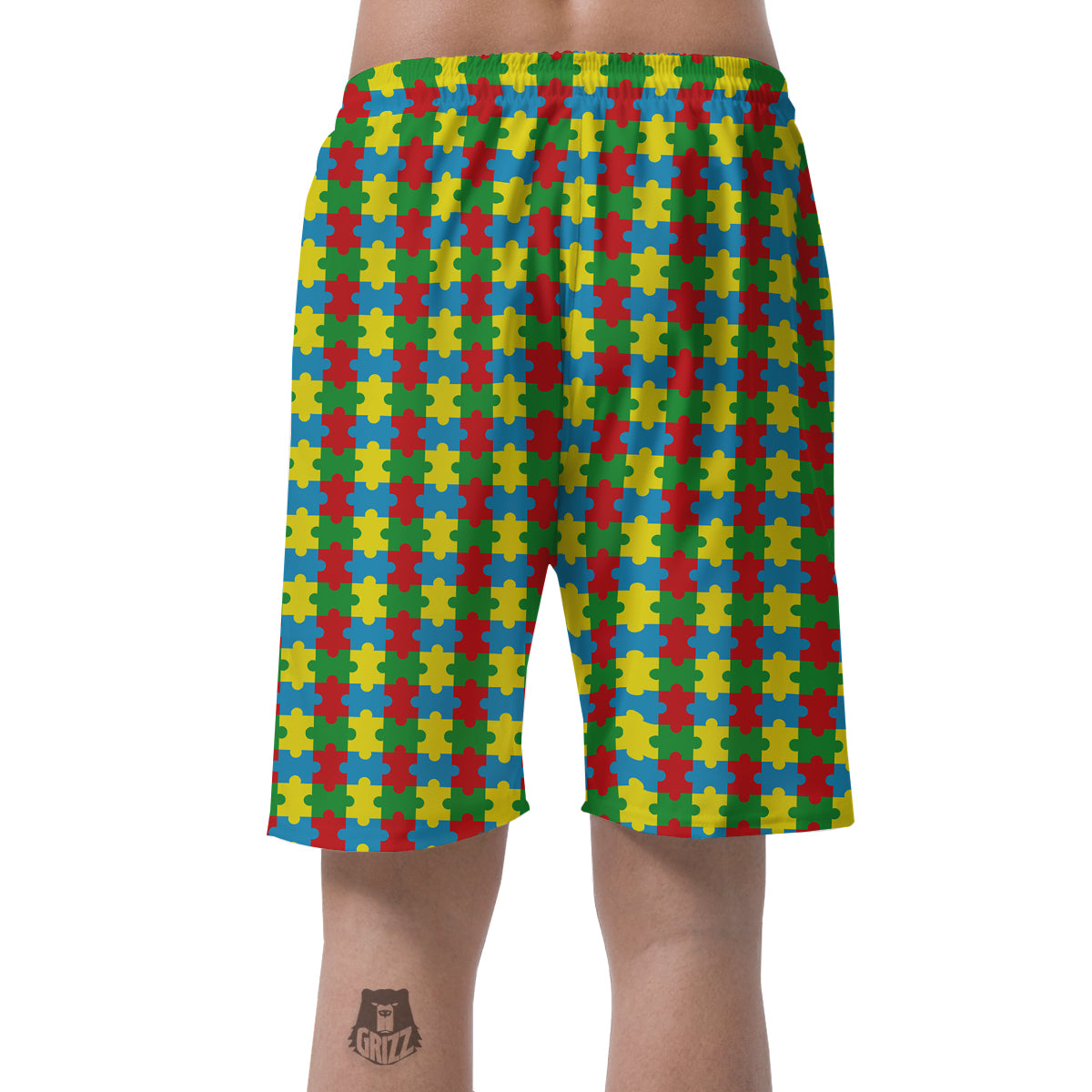 Puzzle Autism Awareness Print Pattern Men's Shorts-grizzshop