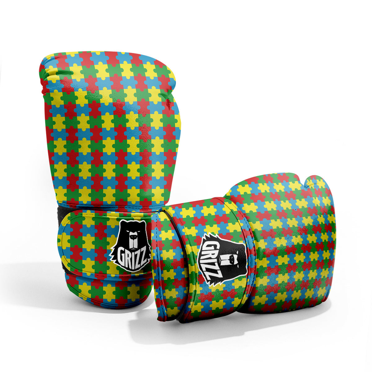 Puzzle Autism Awareness Print Pattern Pro Boxing Glove