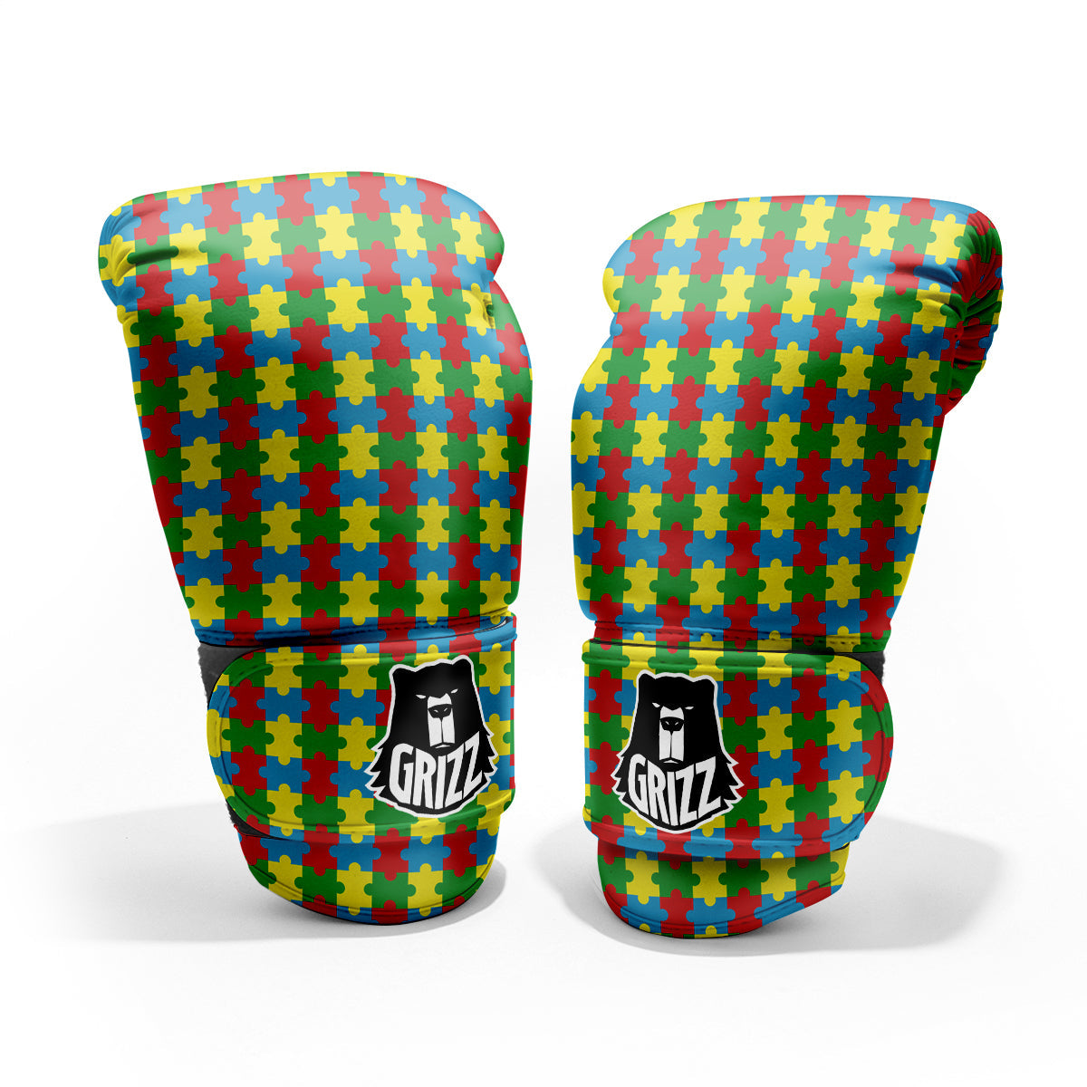 Puzzle Autism Awareness Print Pattern Pro Boxing Glove