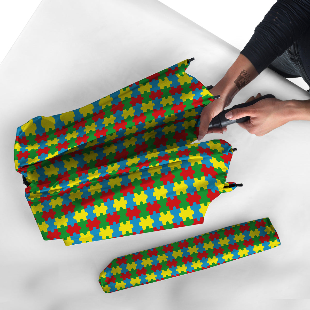 Puzzle Autism Awareness Print Pattern Umbrella-grizzshop