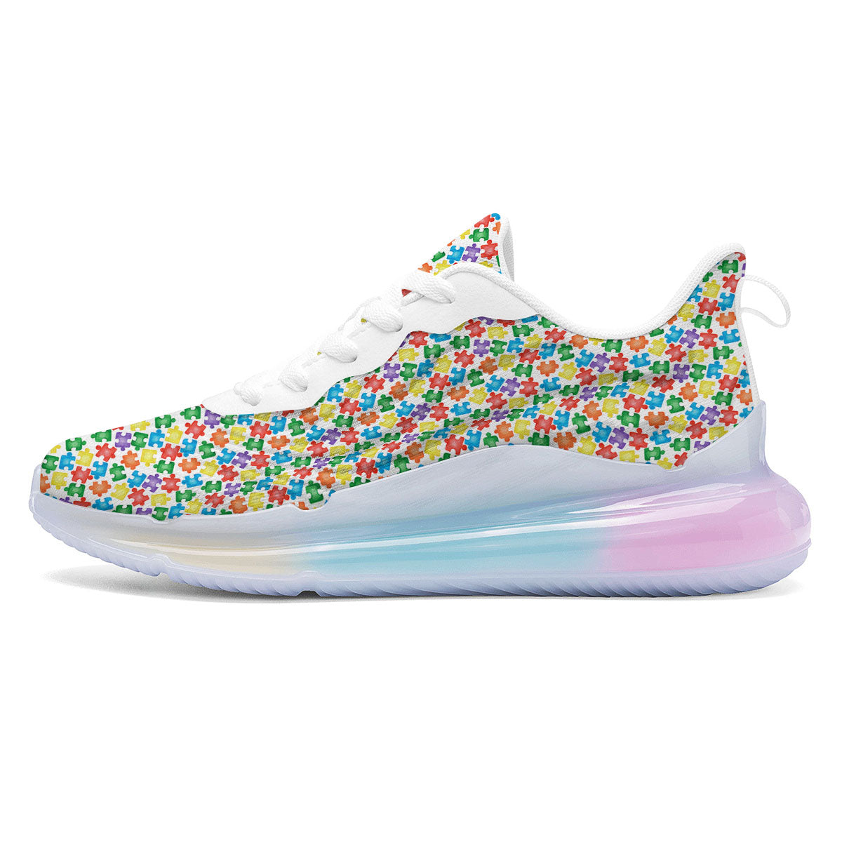 Puzzle Autism Awareness Print Running Sneakers-grizzshop
