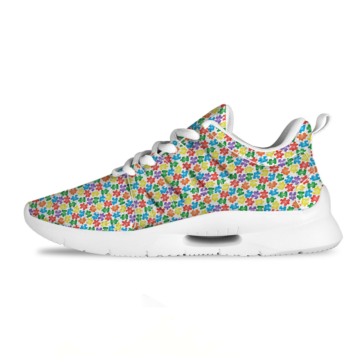 Puzzle Autism Awareness Print Tennis Shoes-grizzshop