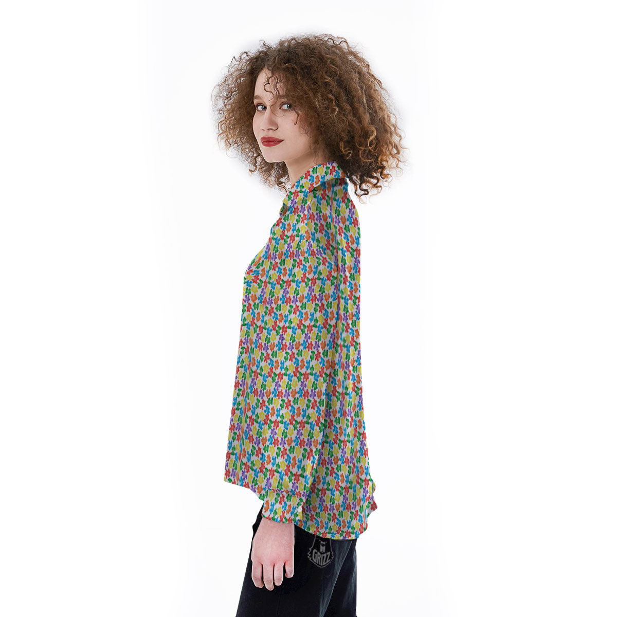Puzzle Autism Awareness Print Women's Long Sleeve Shirts-grizzshop