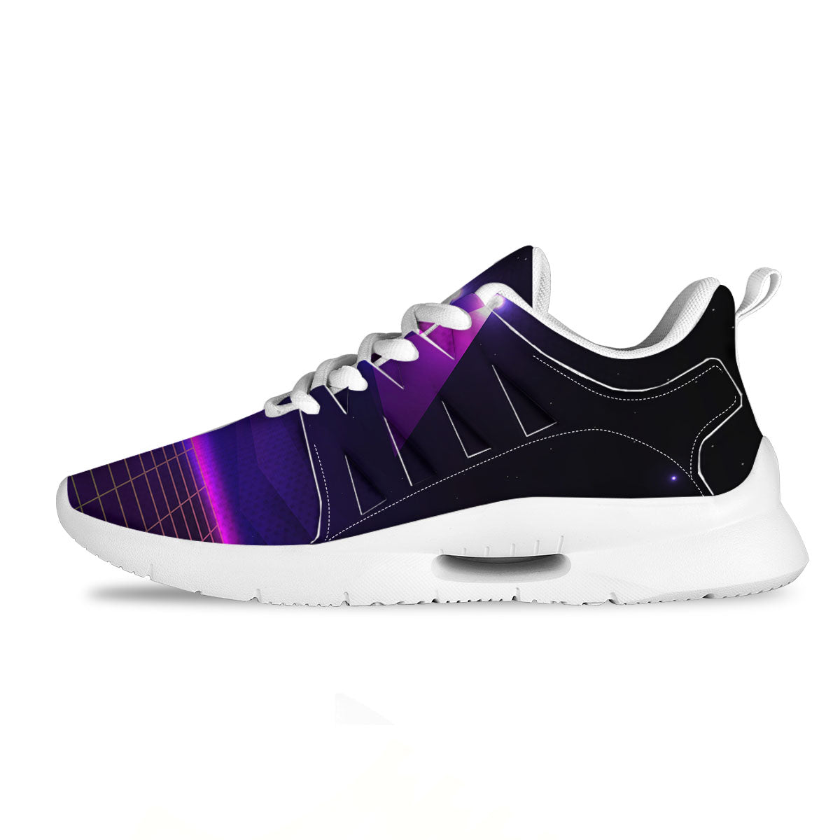 Pyramid Cloud Purple Print Tennis Shoes-grizzshop