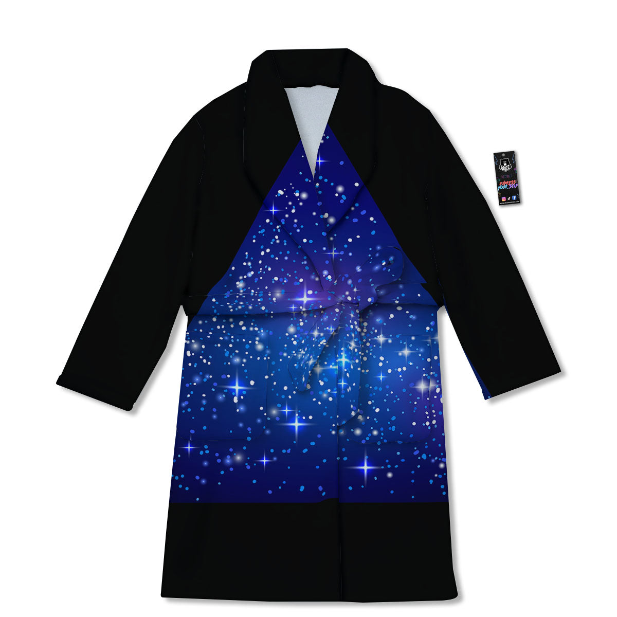 Pyramid Galaxy Print Bathrobe-grizzshop