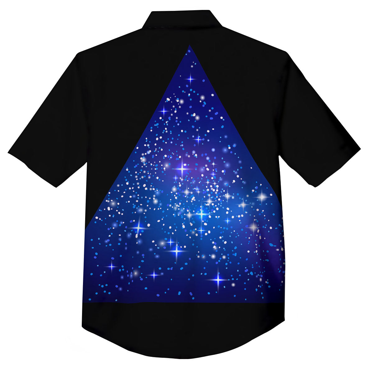 Pyramid Galaxy Print Button Up Shirt-grizzshop