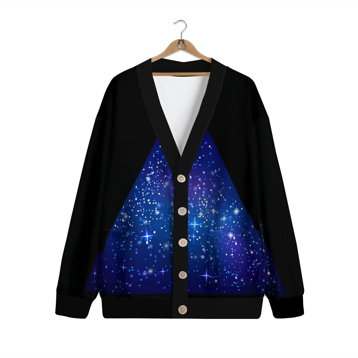 Pyramid Galaxy Print Cardigan-grizzshop
