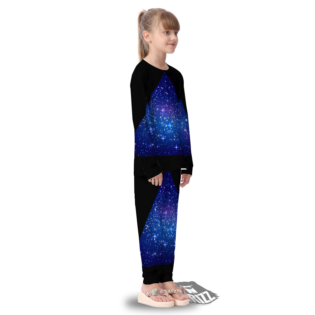 Pyramid Galaxy Print Kid's Pajamas-grizzshop