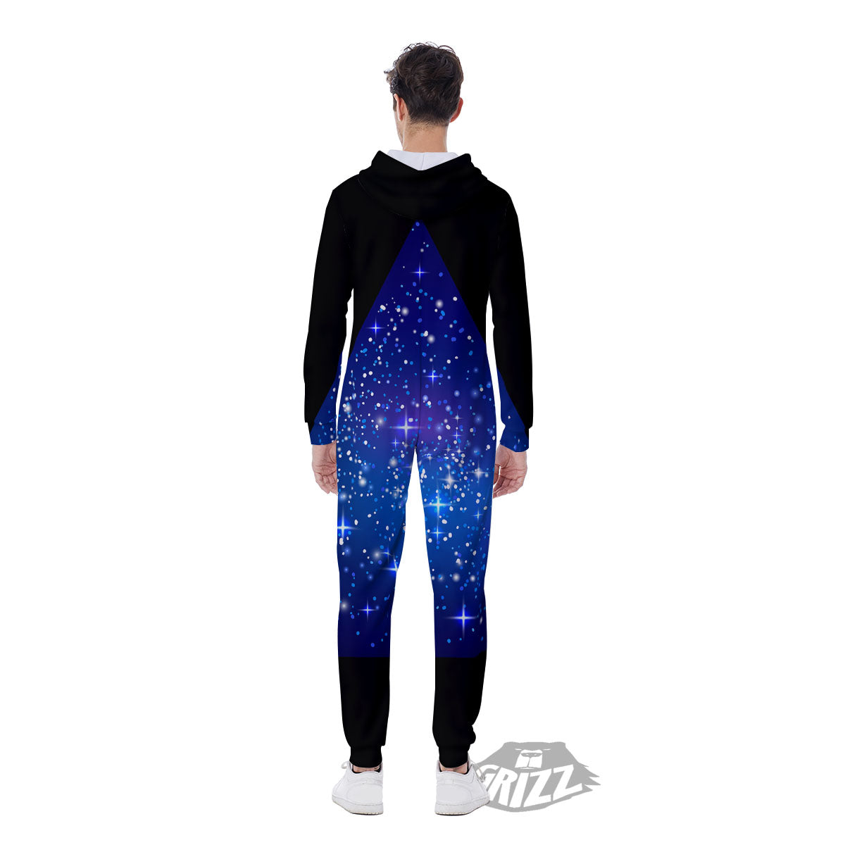 Pyramid Galaxy Print Men's Jumpsuit-grizzshop