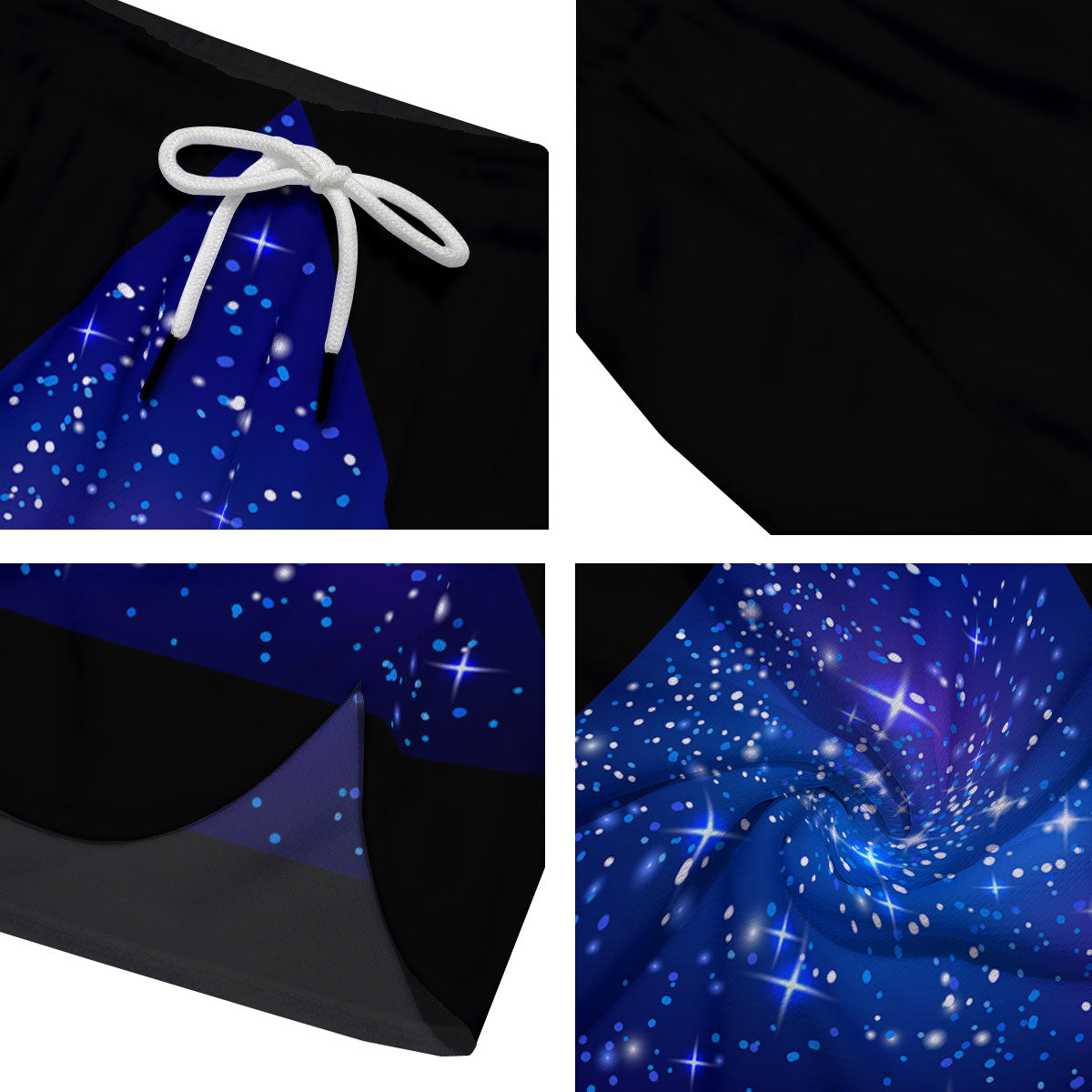 Pyramid Galaxy Print Men's Running Shorts-grizzshop