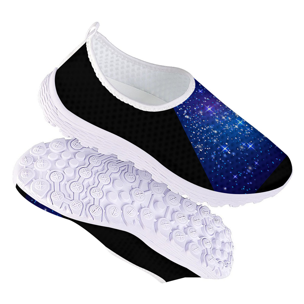 Pyramid Galaxy Print Nurse Shoes-grizzshop