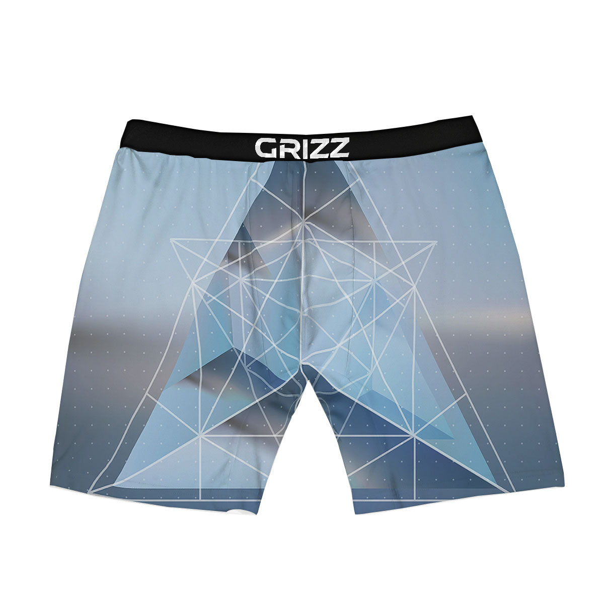Pyramid Geometric Print Boxer Briefs-grizzshop