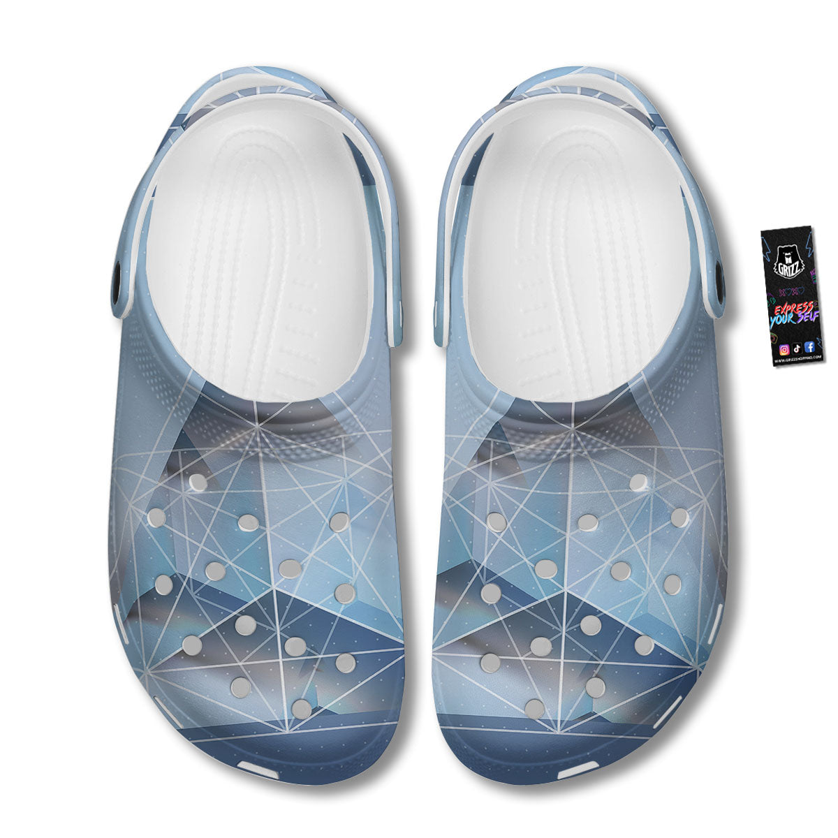 Pyramid Geometric Print Clog-grizzshop