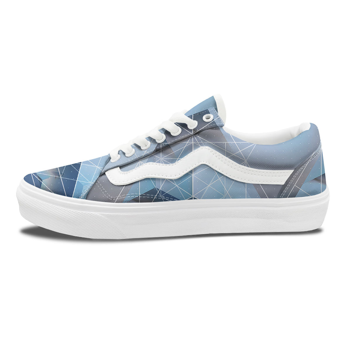 Pyramid Geometric Print Skate Shoes-grizzshop