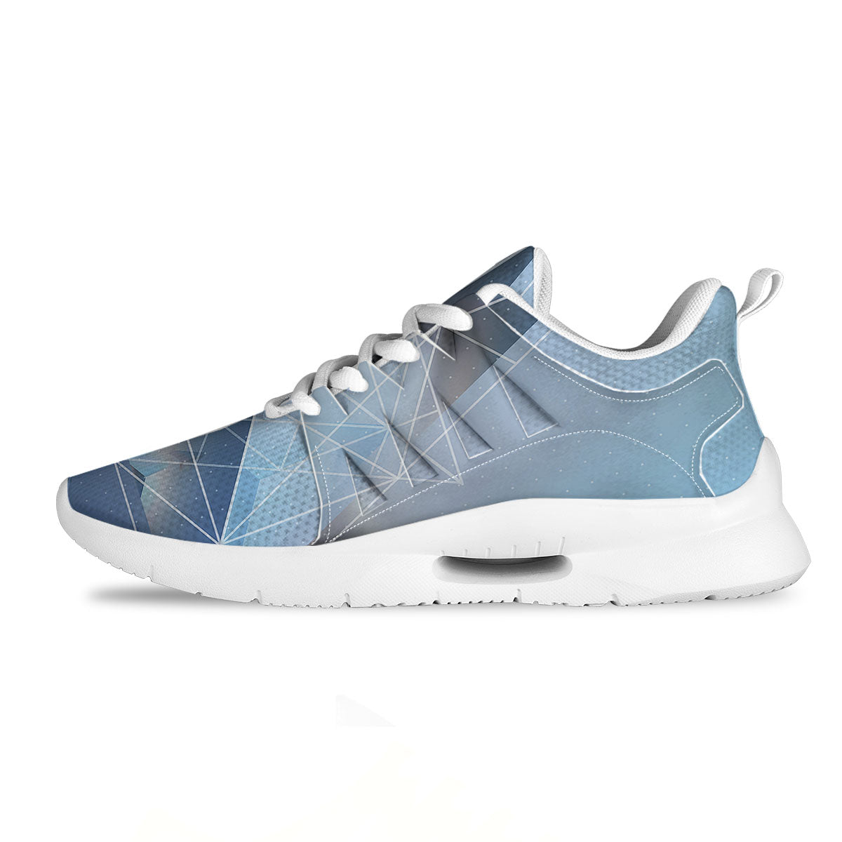Pyramid Geometric Print Tennis Shoes-grizzshop