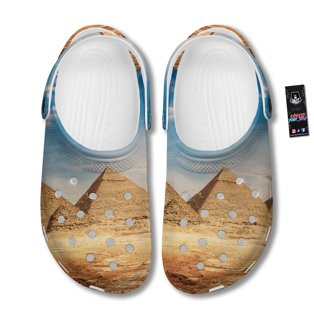 Pyramid Giza Print Clog-grizzshop