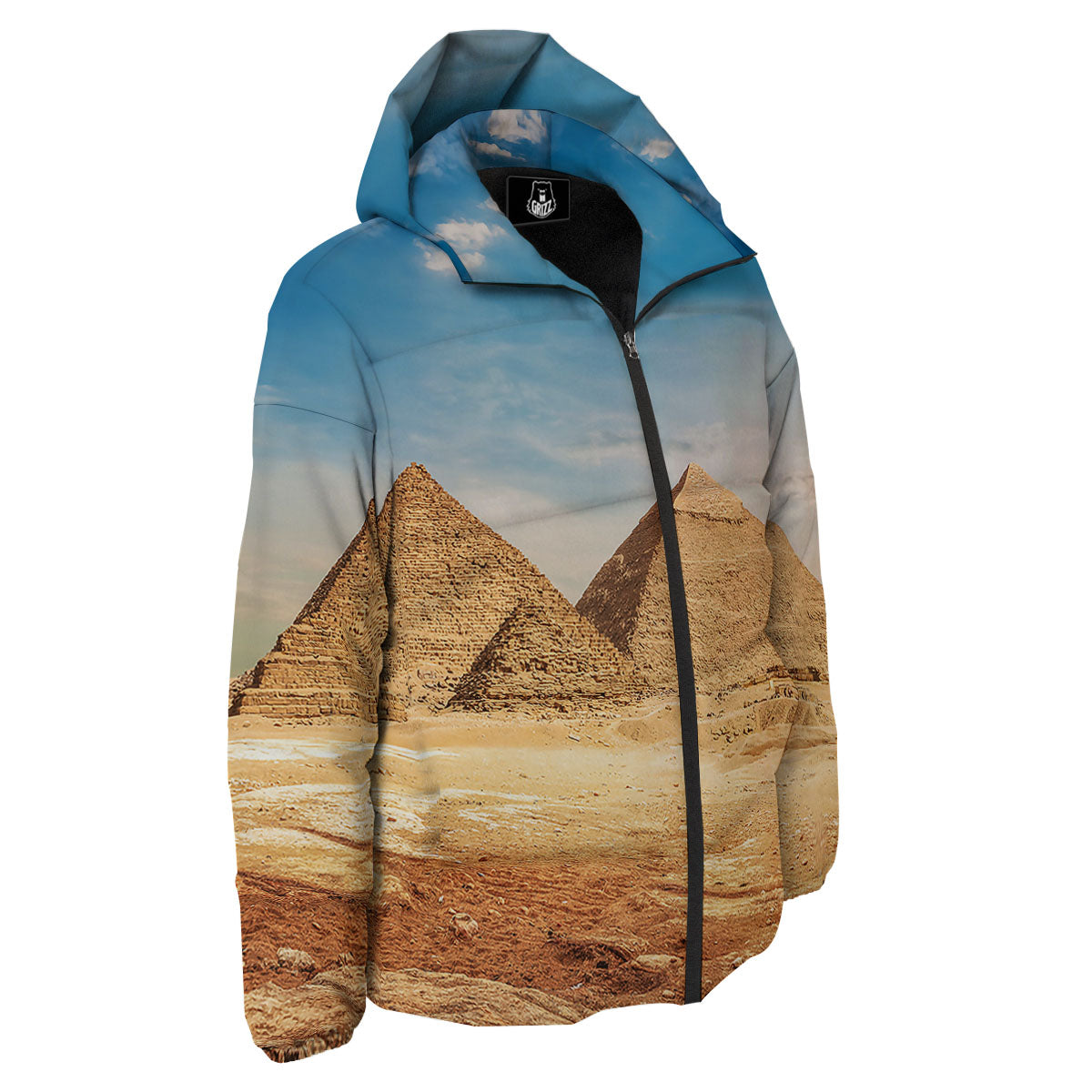 Pyramid Giza Print Down Jacket-grizzshop