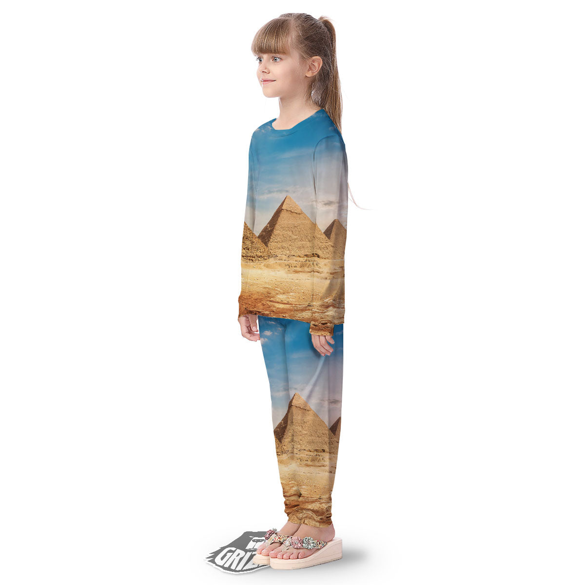 Pyramid Giza Print Kid's Pajamas-grizzshop