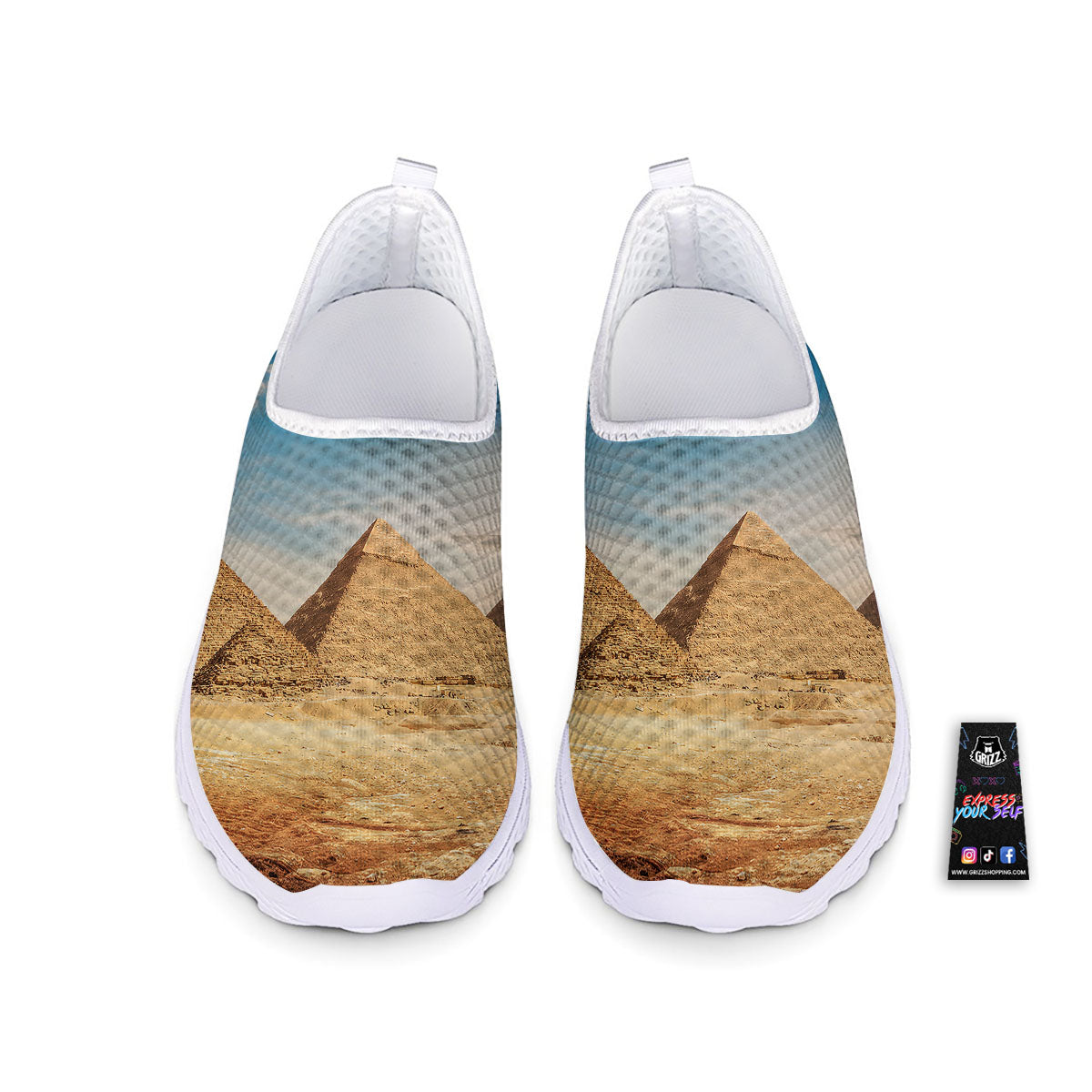 Pyramid Giza Print Nurse Shoes-grizzshop