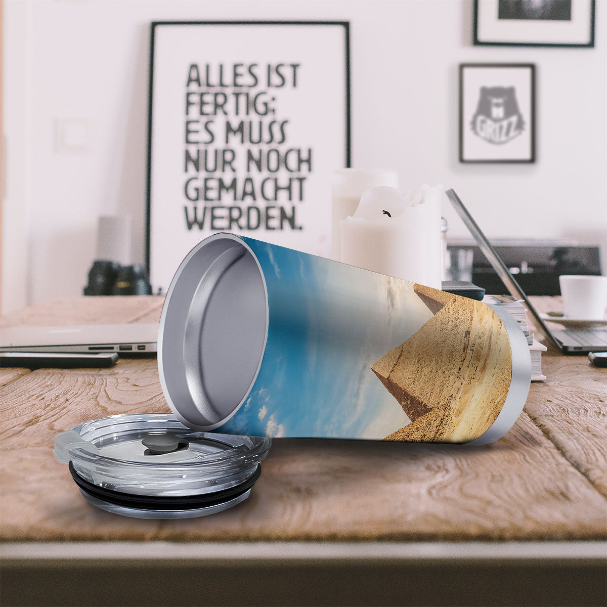 Pyramid Giza Print Tumbler-grizzshop