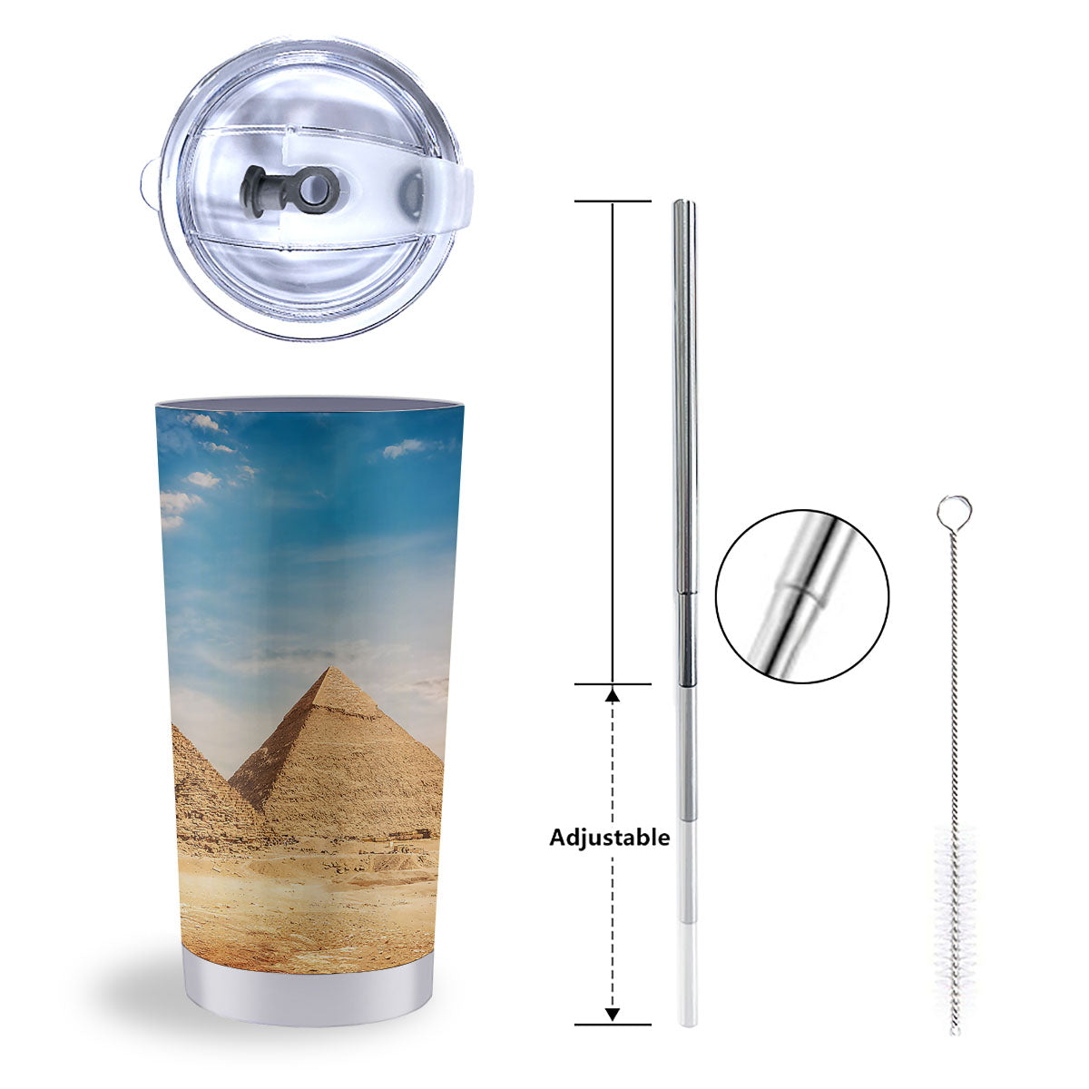 Pyramid Giza Print Tumbler-grizzshop
