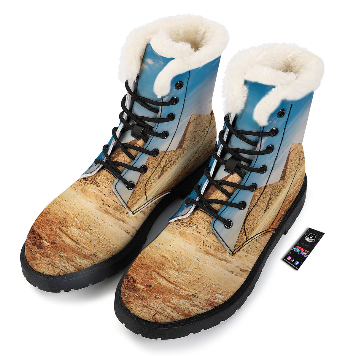 Pyramid Giza Print Winter Boots-grizzshop