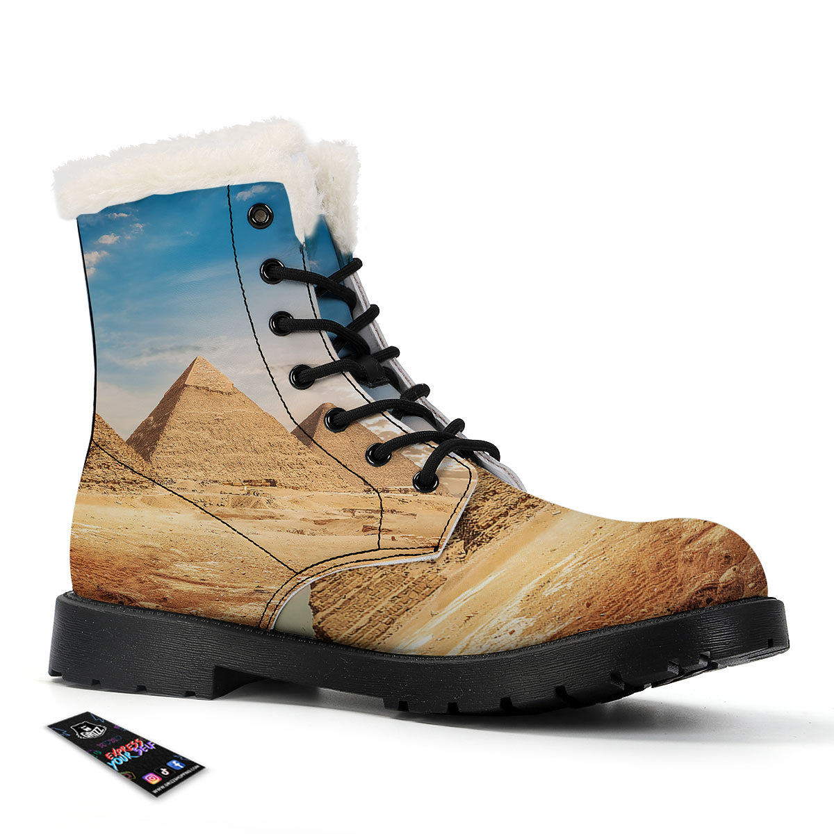 Pyramid Giza Print Winter Boots-grizzshop