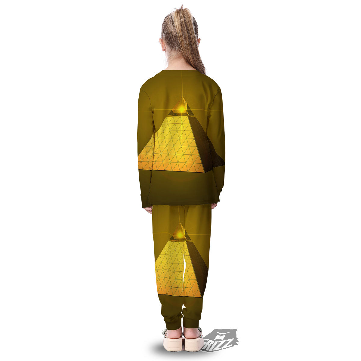 Pyramid Golden Print Kid's Pajamas-grizzshop