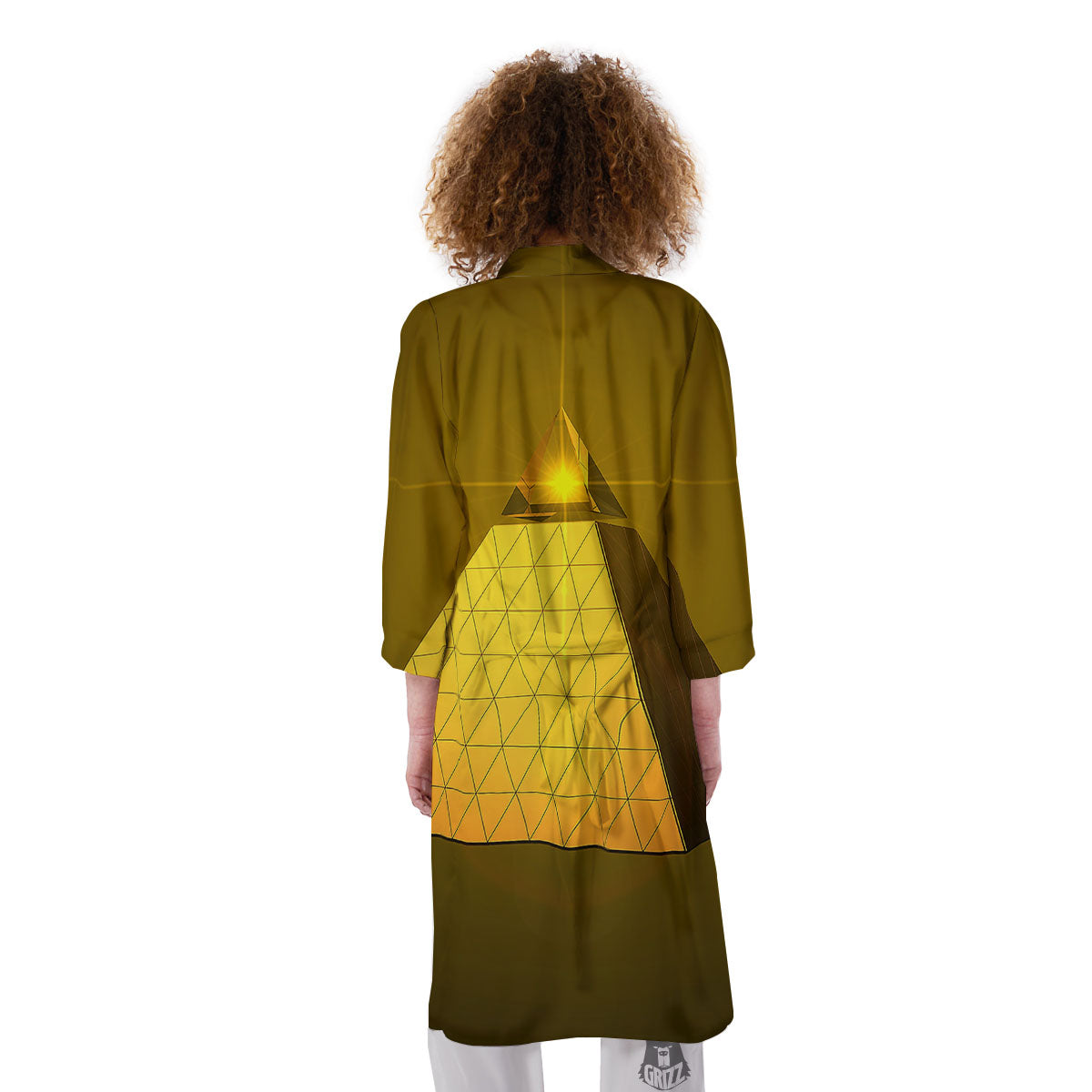 Pyramid Golden Print Kimono-grizzshop