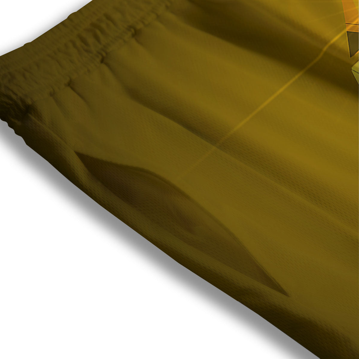 Pyramid Golden Print Mesh Shorts