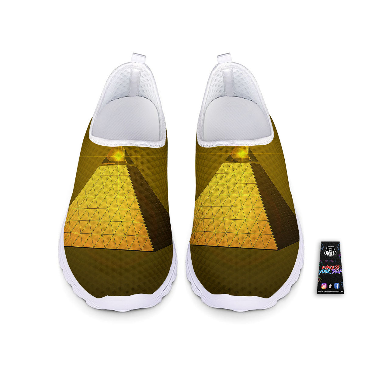 Pyramid Golden Print Nurse Shoes-grizzshop