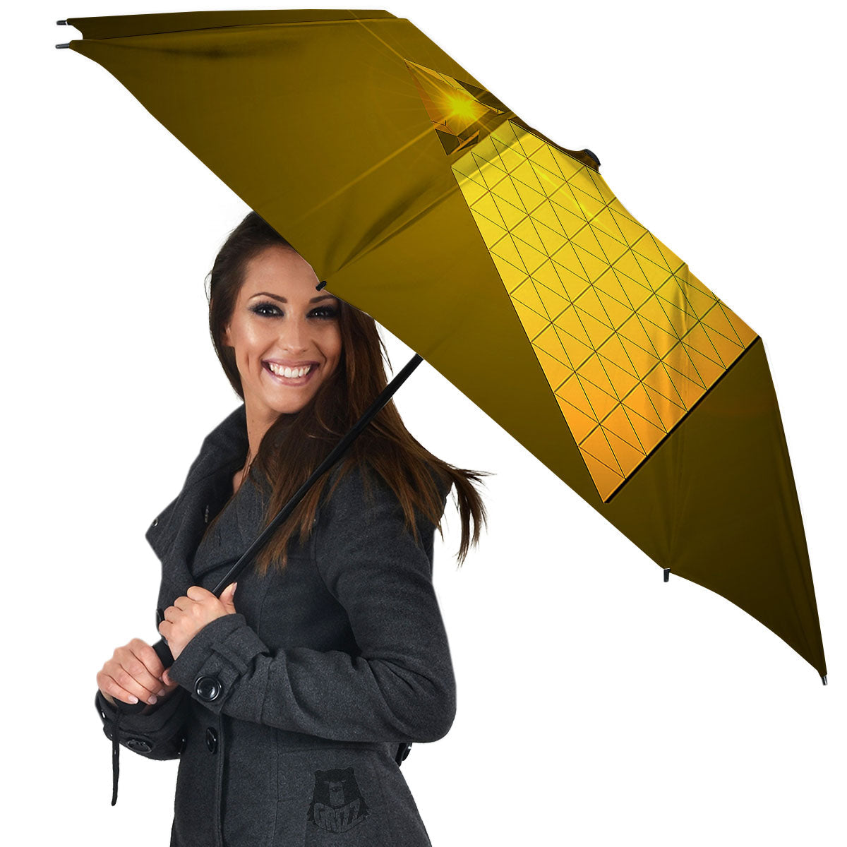 Pyramid Golden Print Umbrella-grizzshop