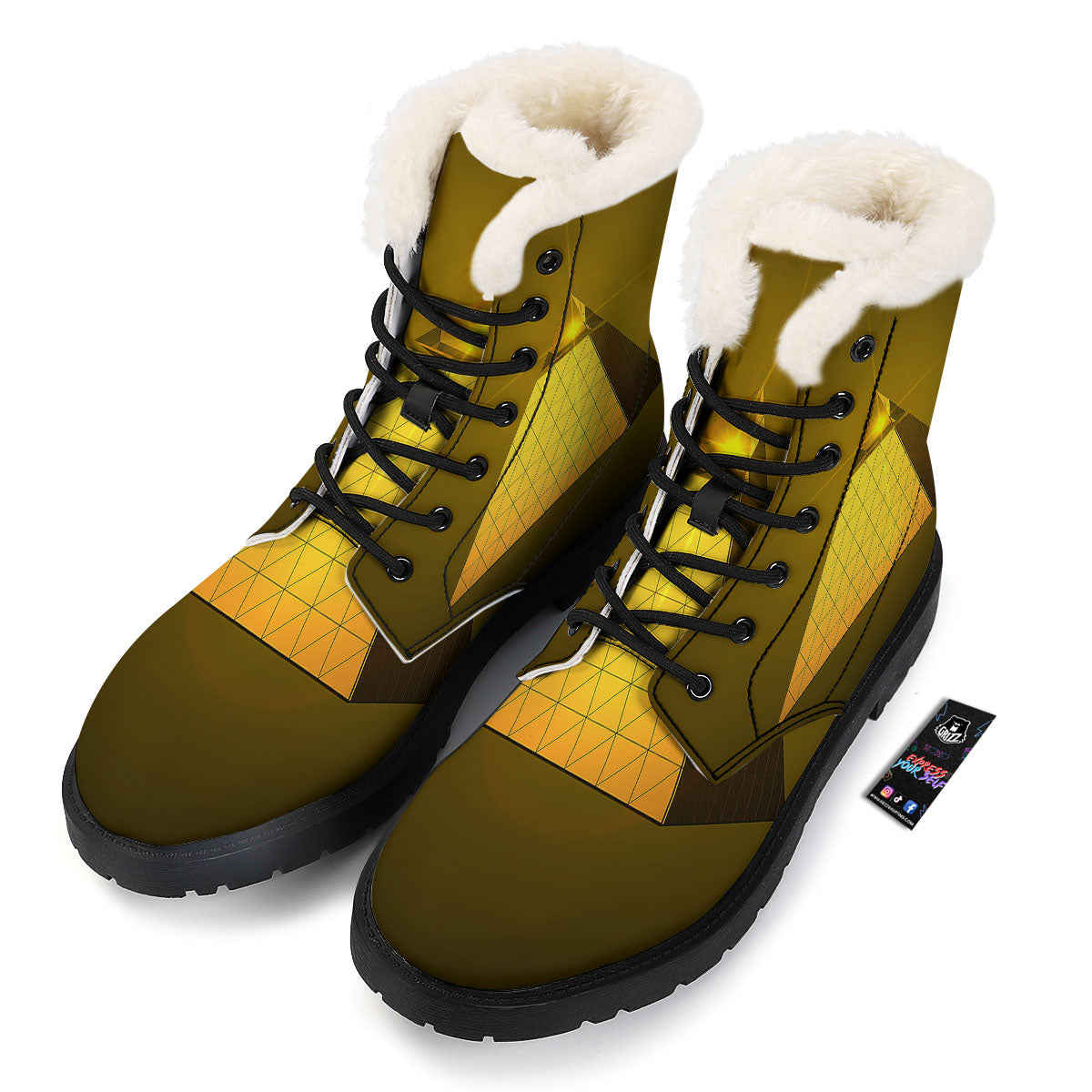 Pyramid Golden Print Winter Boots-grizzshop