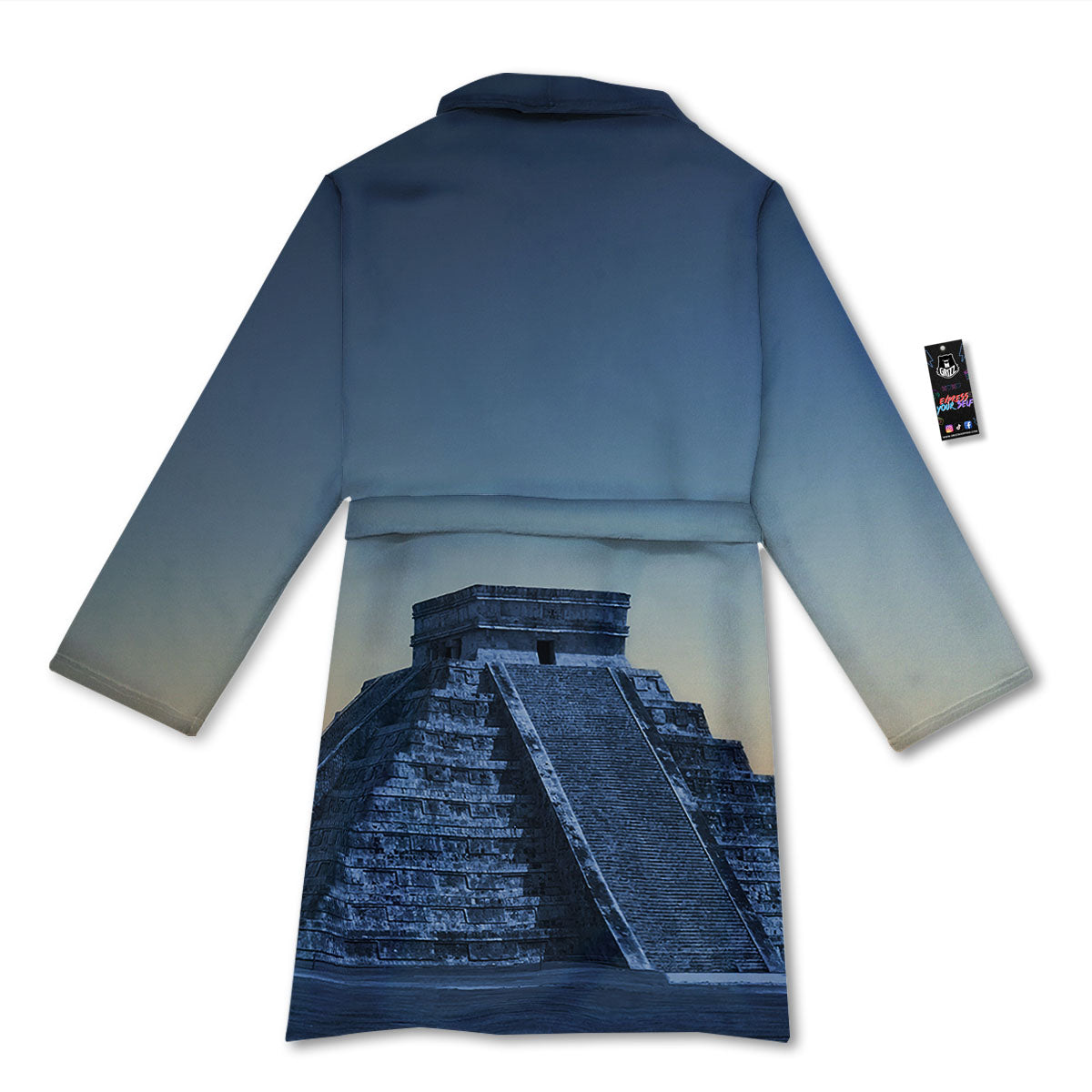Pyramid Mayan Print Bathrobe-grizzshop