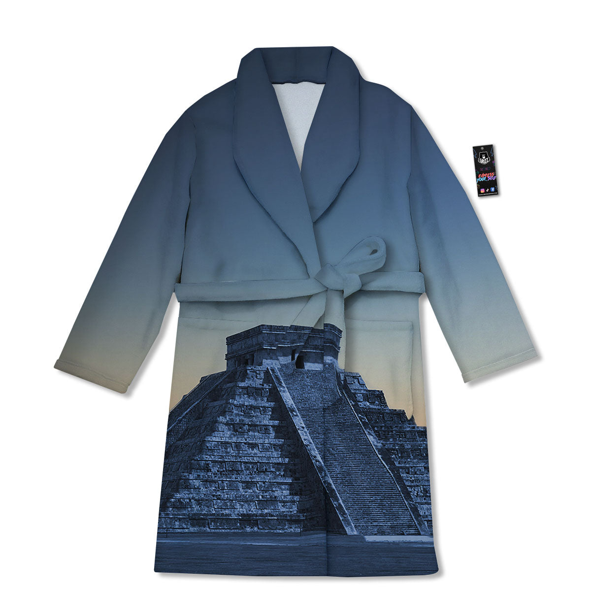 Pyramid Mayan Print Bathrobe-grizzshop